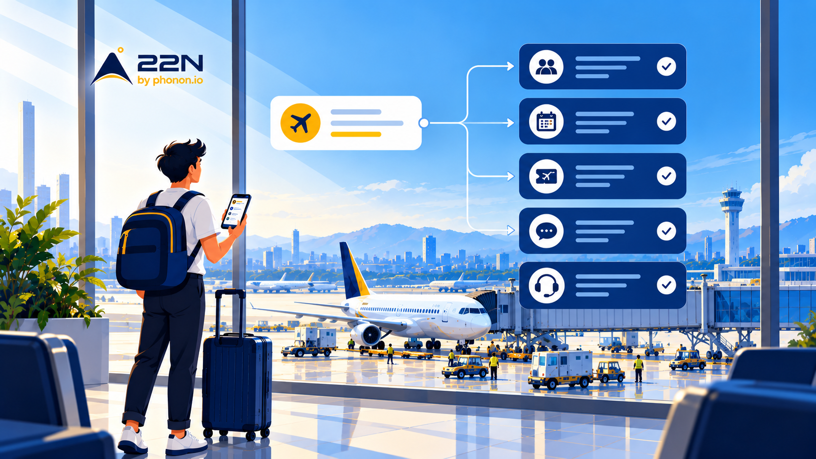 Intelligent automation workflow for airline operations by 22North.