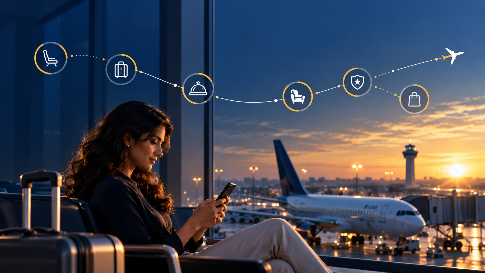 Airline ancillary revenue opportunities across the passenger journey.
